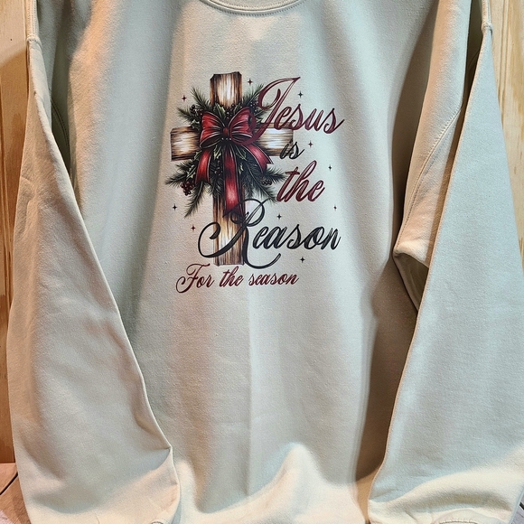 Jesus Is the Reason for the Season Sweatshirt – Christian Christmas Pullover – - Picture 2 of 15